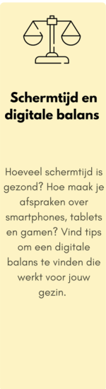 Schermtijd en digitale balans